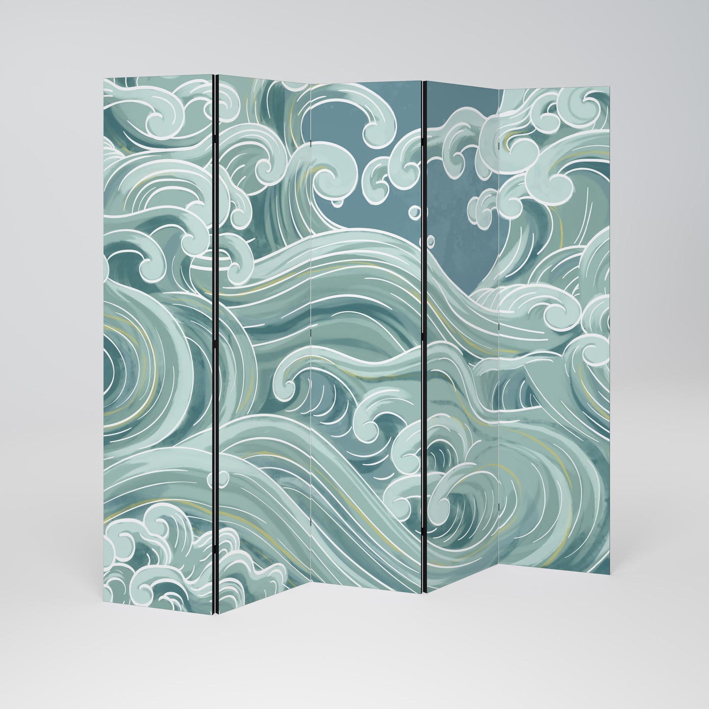 ASIAN SWAY Biombo de 5 paneles