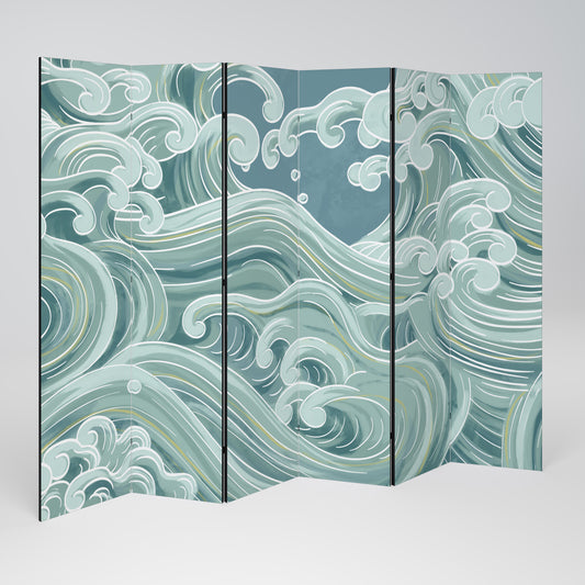 ASIAN SWAY Biombo de 6 paneles