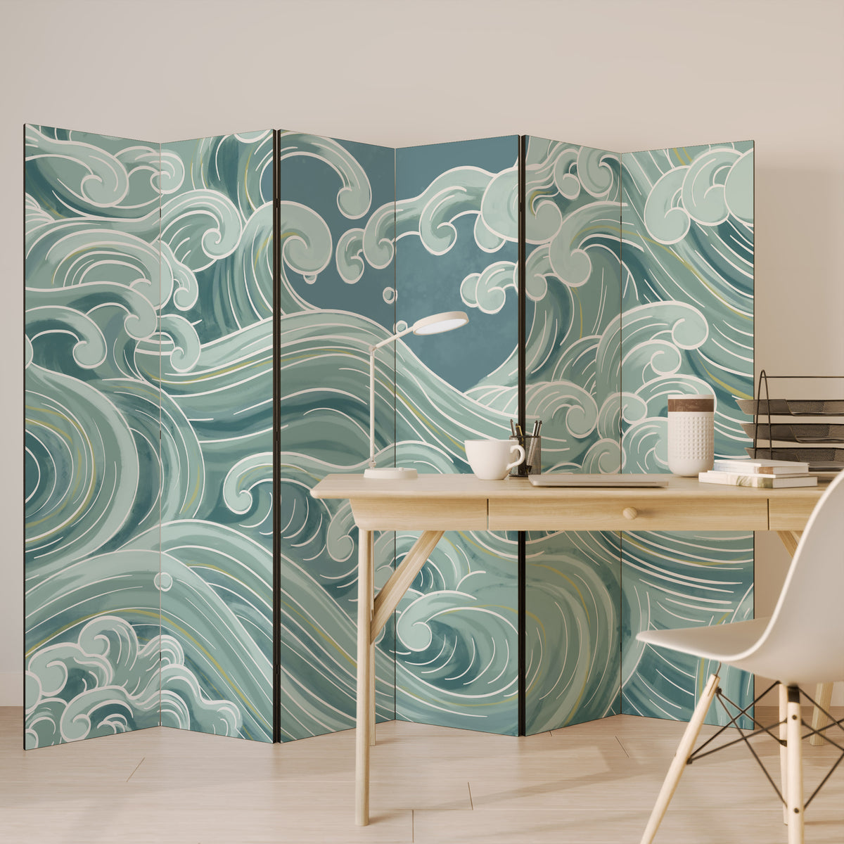 ASIAN SWAY Biombo de 6 paneles