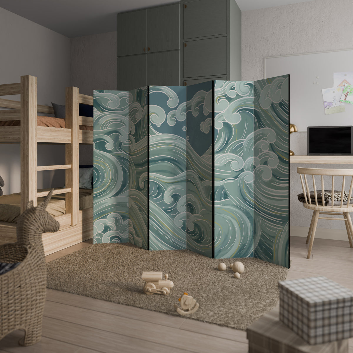 ASIAN SWAY Biombo de 6 paneles