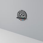 SPECTRA SHOWCASE Round Art Shelf In Black Finish