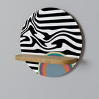 SPECTRA SHOWCASE Estante Redondo Decorativo en Efecto Roble