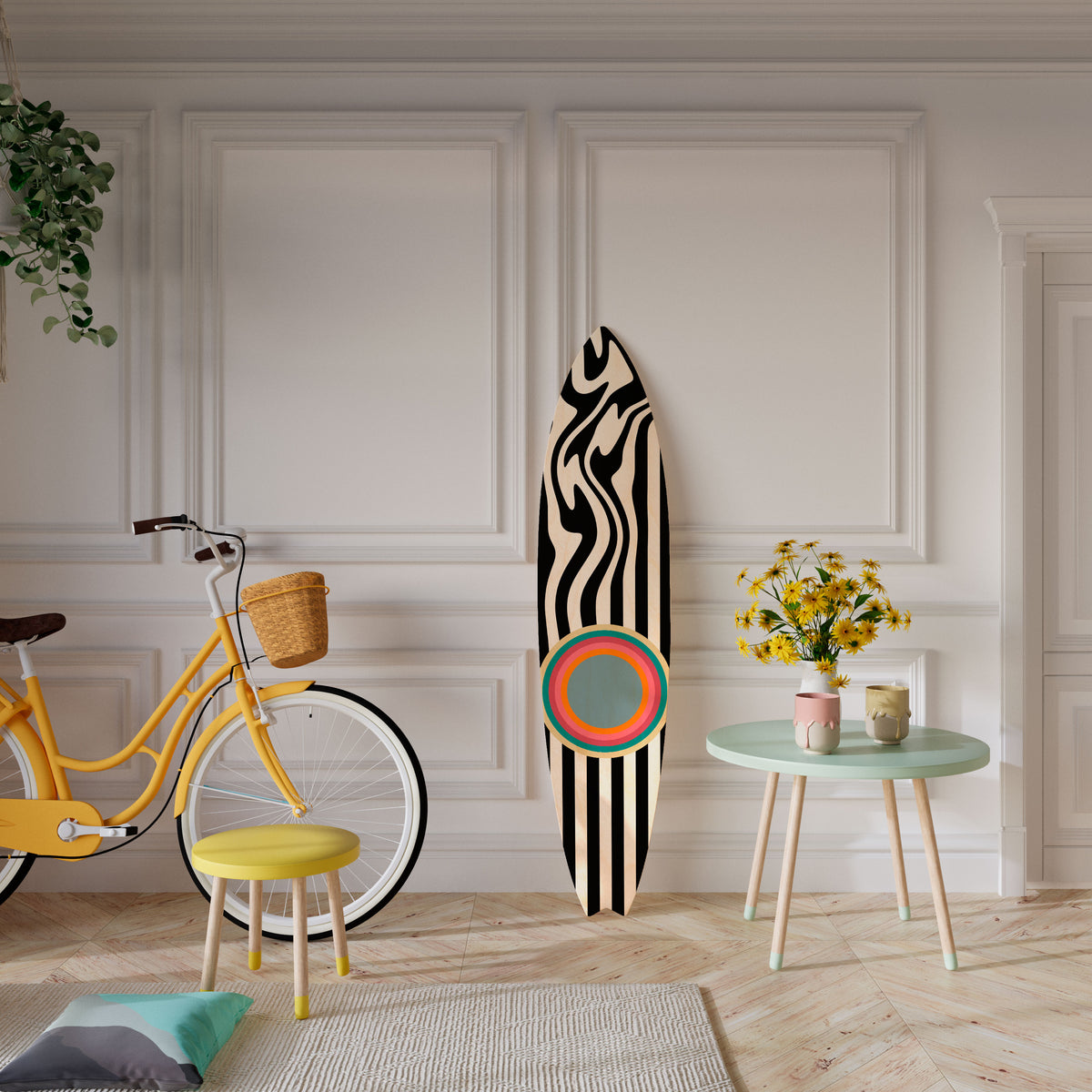 SPECTRA SHOWCASE Panel decorativo de tabla de surf