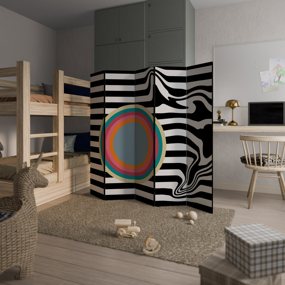 SPECTRA SHOWCASE Biombo de 5 paneles