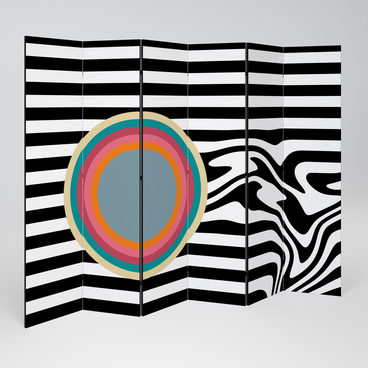 SPECTRA SHOWCASE Biombo de 6 paneles