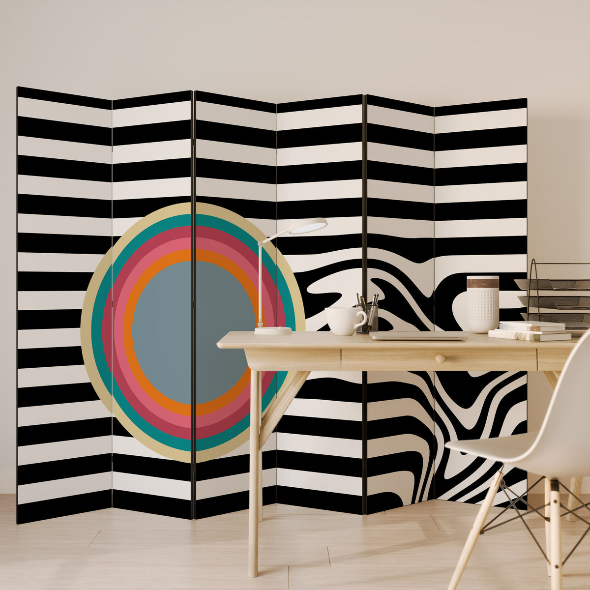 SPECTRA SHOWCASE Biombo de 6 paneles