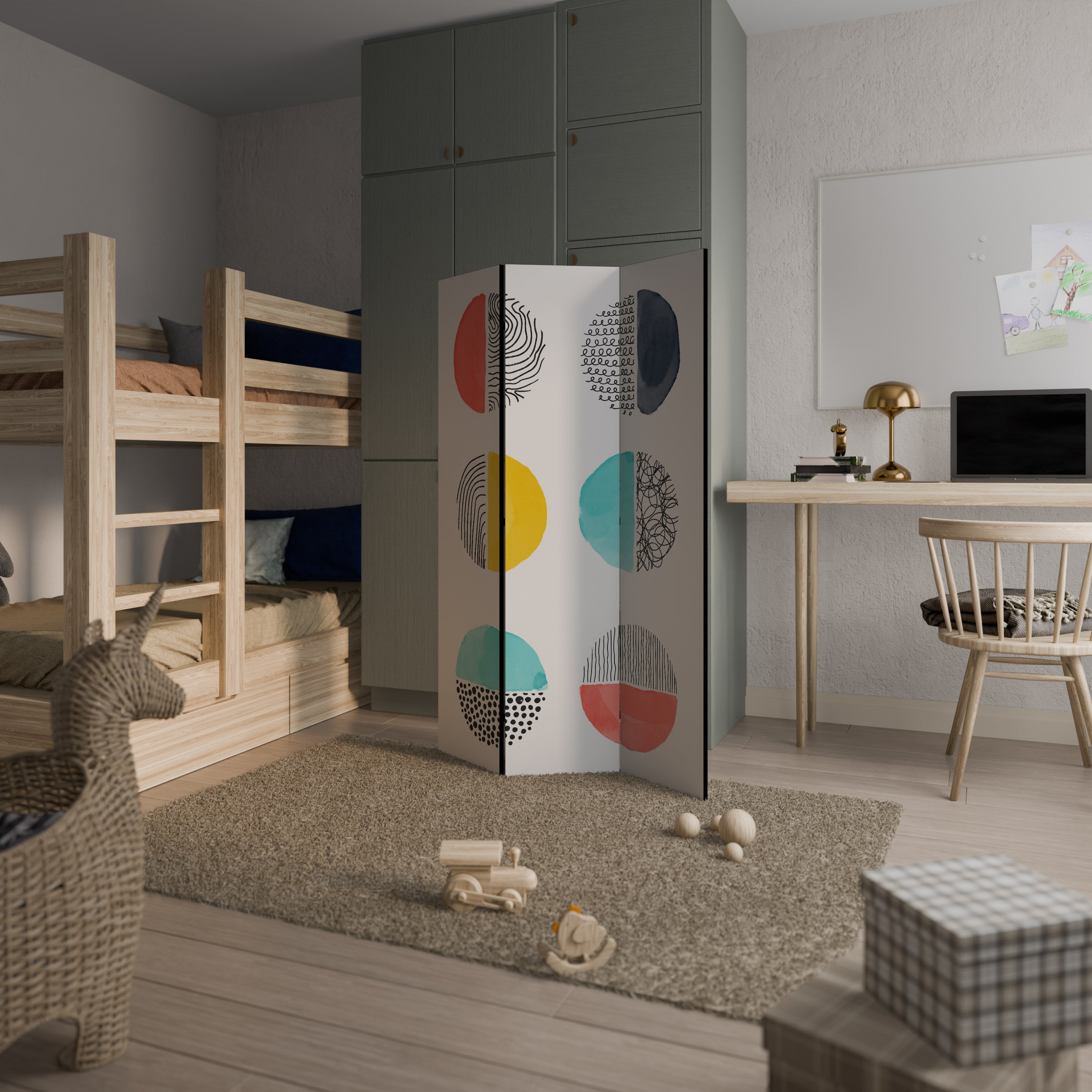 SHAPESHIFT TREASURES 3-Panel Room Divider