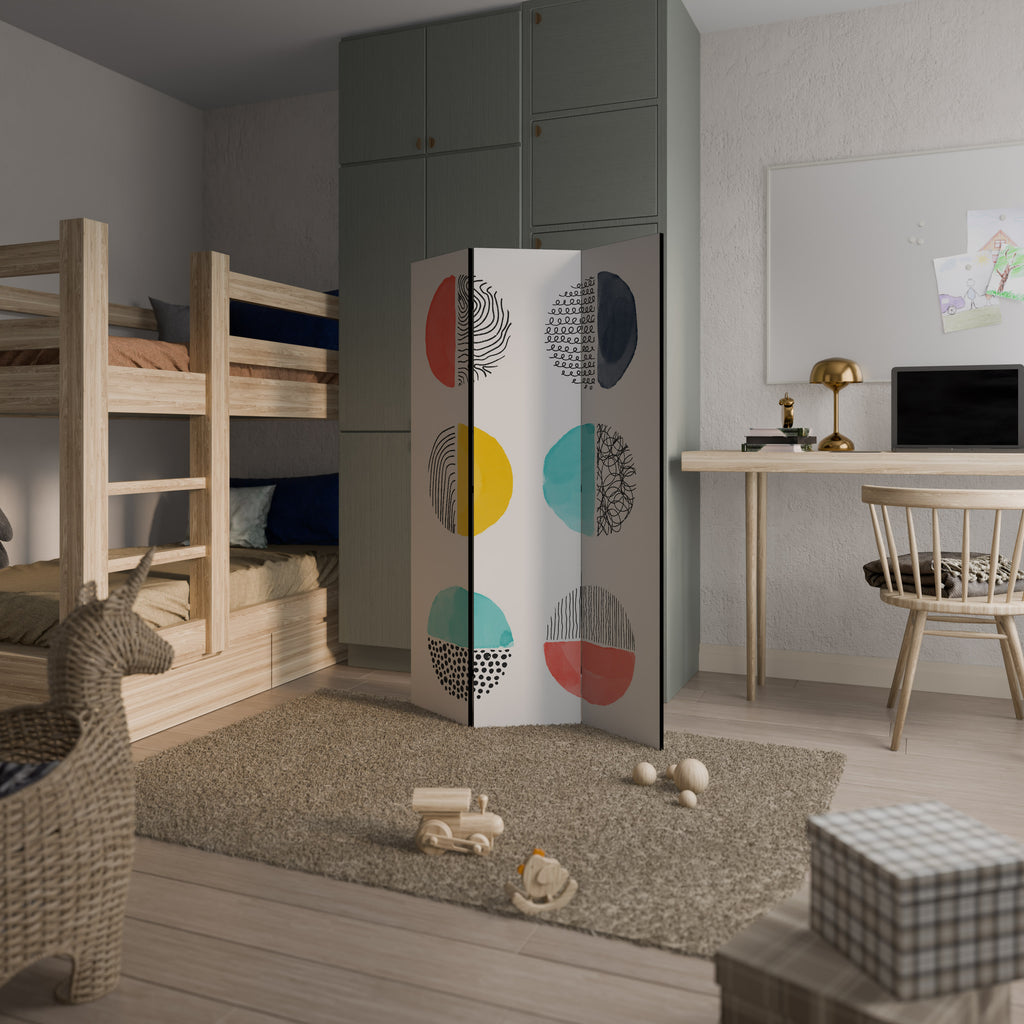 Divisor de ambientes decorativo de 3 paneles SHAPESHIFT TREASURES