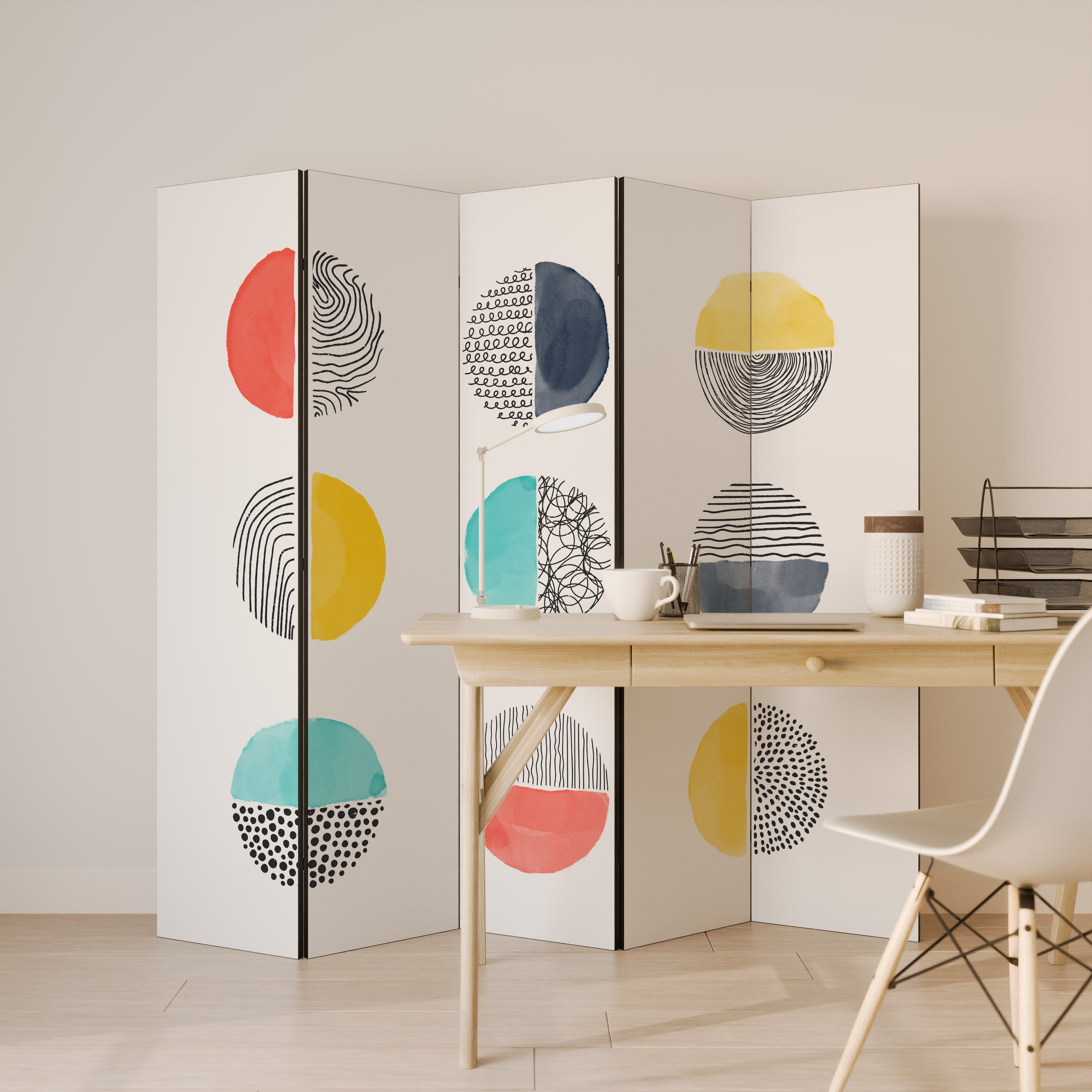 SHAPESHIFT TREASURES 5-Panel Room Divider