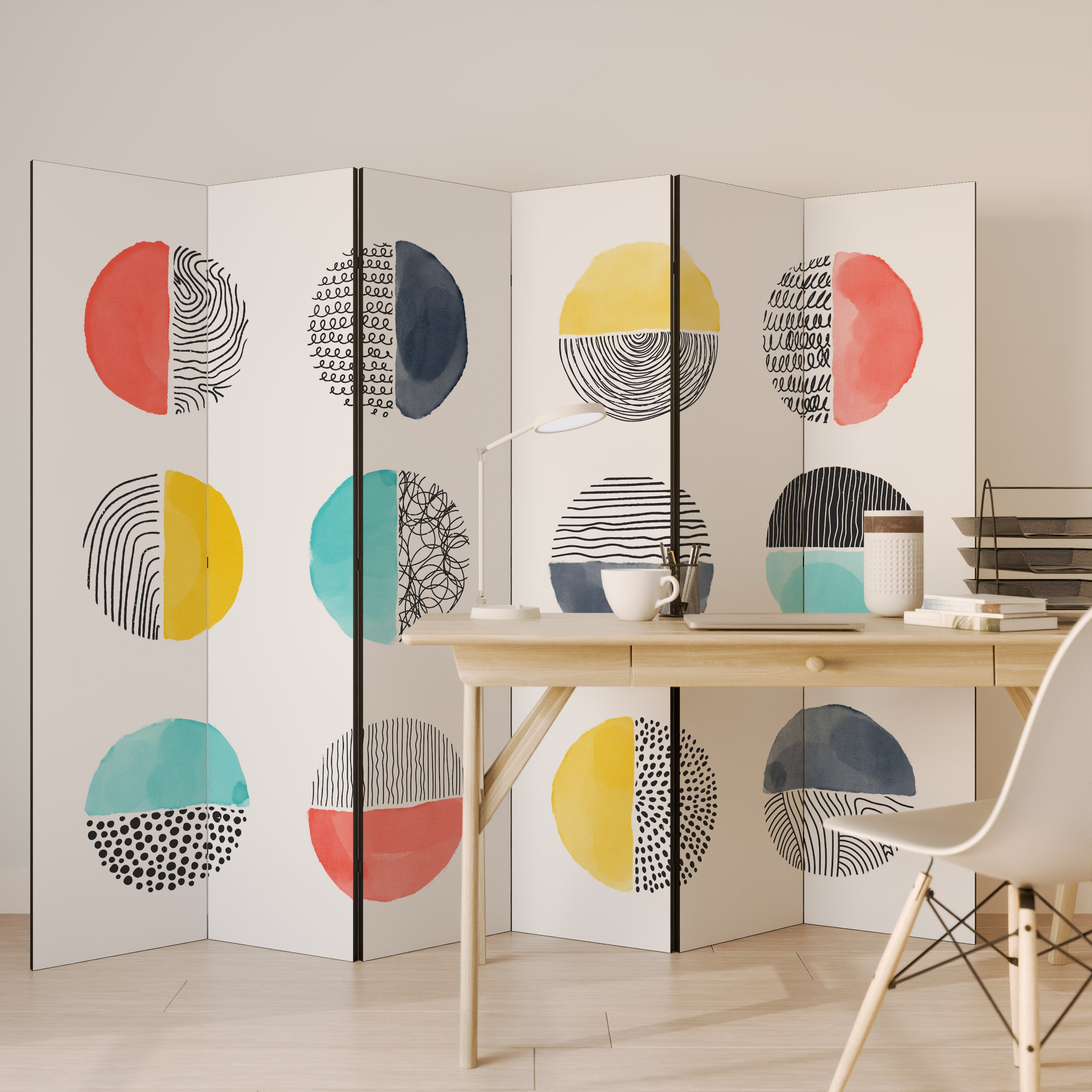 SHAPESHIFT TREASURES Decorative 6-Panel Room Divider