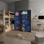 DREAMY HUMOR Decorative 4-Panel Room Divider
