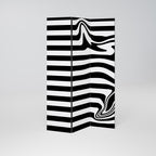 POLYLINE FUZZY 3-Panel Room Divider