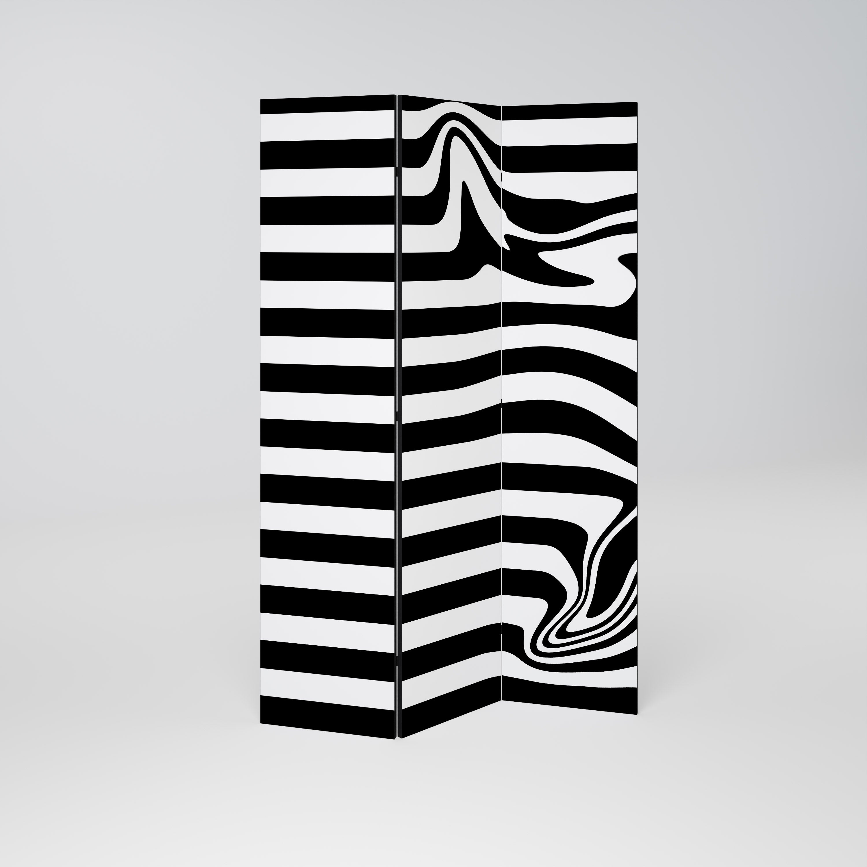 POLYLINE FUZZY 3-Panel Room Divider