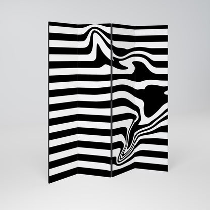 POLYLINE FUZZY 4-Panel Room Divider