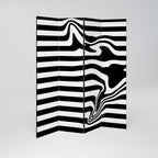 POLYLINE FUZZY Biombo Decorativo de 4 Paneles