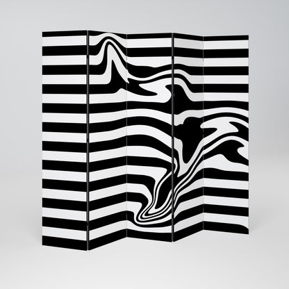 POLYLINE FUZZY Biombo de 5 paneles