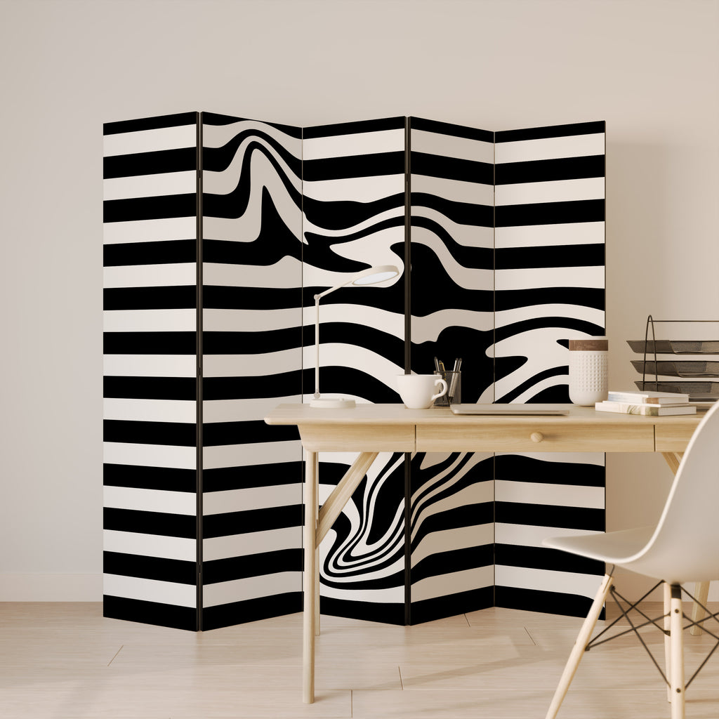 POLYLINE FUZZY 5-Panel Room Divider