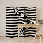 POLYLINE FUZZY Biombo Decorativo de 5 Paneles