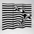POLYLINE FUZZY 6-Panel Room Divider