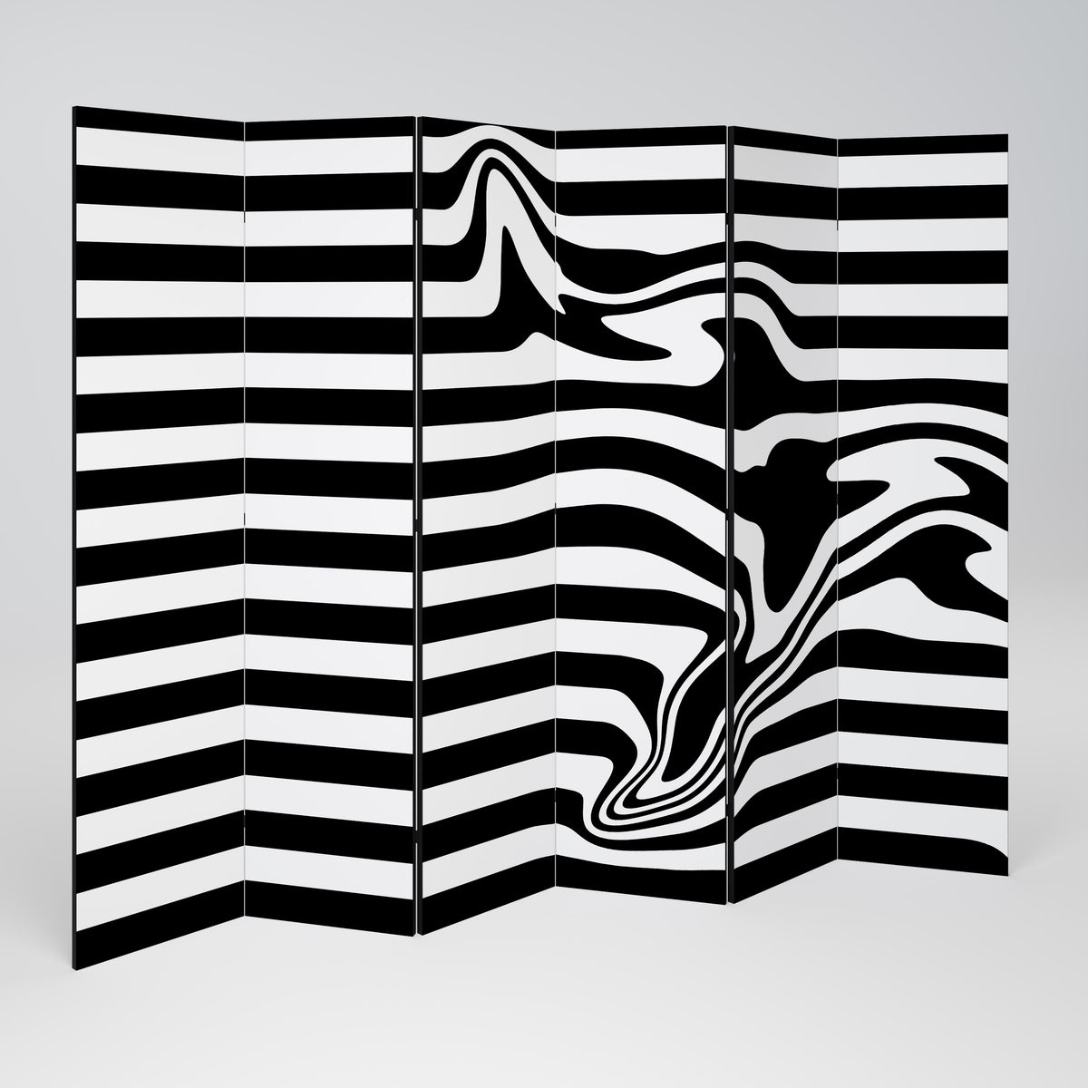 POLYLINE FUZZY Biombo de 6 paneles