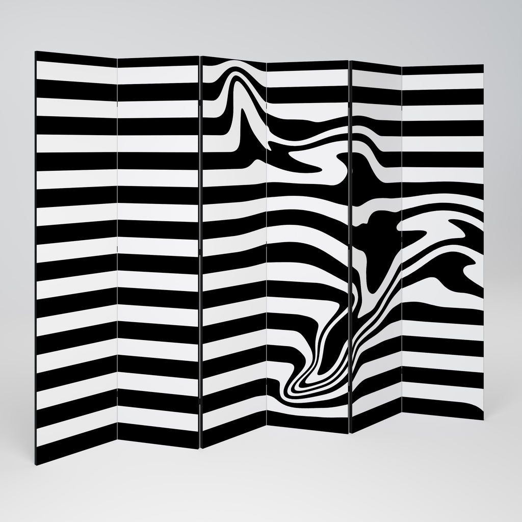 POLYLINE FUZZY Decorative 6-Panel Room Divider