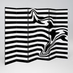 POLYLINE FUZZY Biombo Decorativo de 6 Paneles