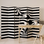 POLYLINE FUZZY Biombo Decorativo de 6 Paneles