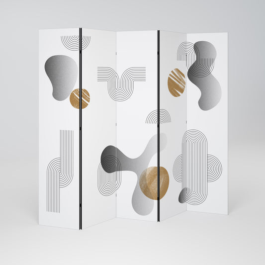 CLEAR CREATIONS Biombo de 5 paneles