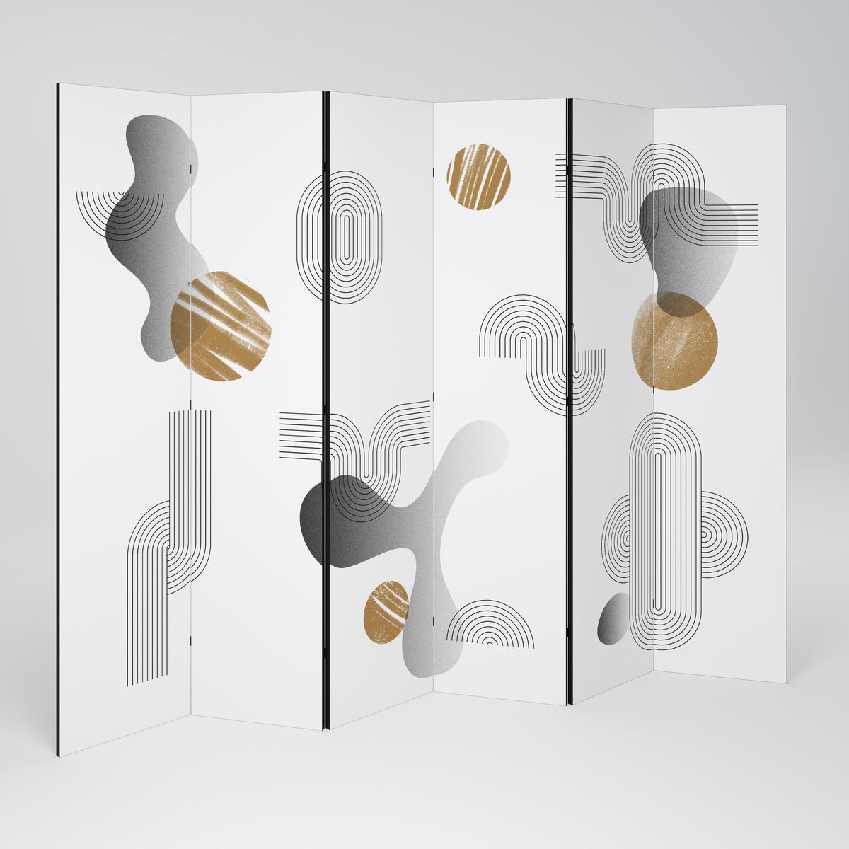 CLEAR CREATIONS Biombo de 6 paneles