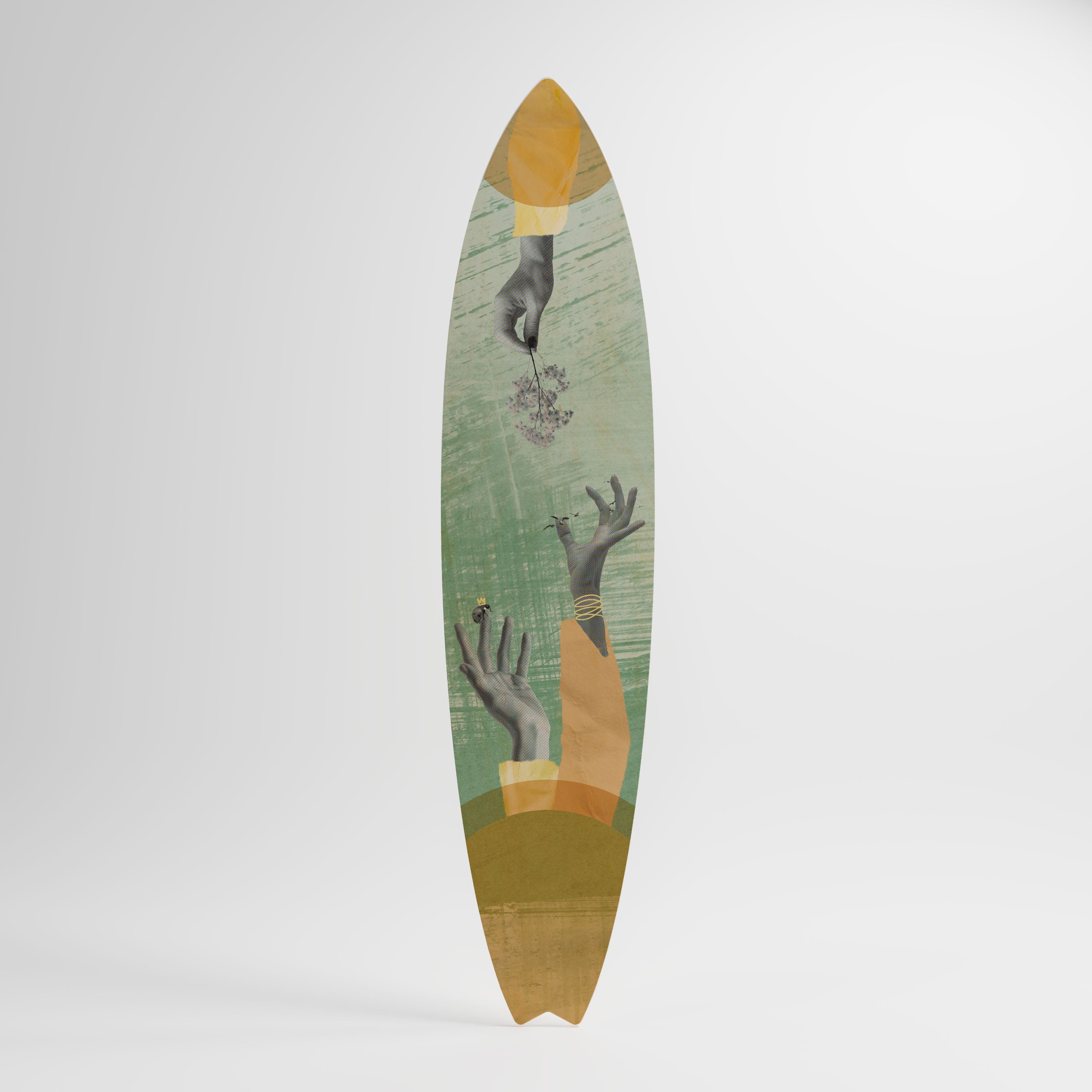 EARTH ELEMENTS Panel decorativo de tabla de surf