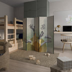 EARTH ELEMENTS Biombo Decorativo de 5 Paneles