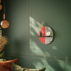 ORANGEY TREASURE Oval Art Shelf In Black Finish