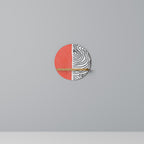 ORANGEY TREASURE Estante Redondo Decorativo en Efecto Roble