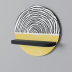 SUNNY TREASURE Estante Redondo Decorativo en Acabado Negro