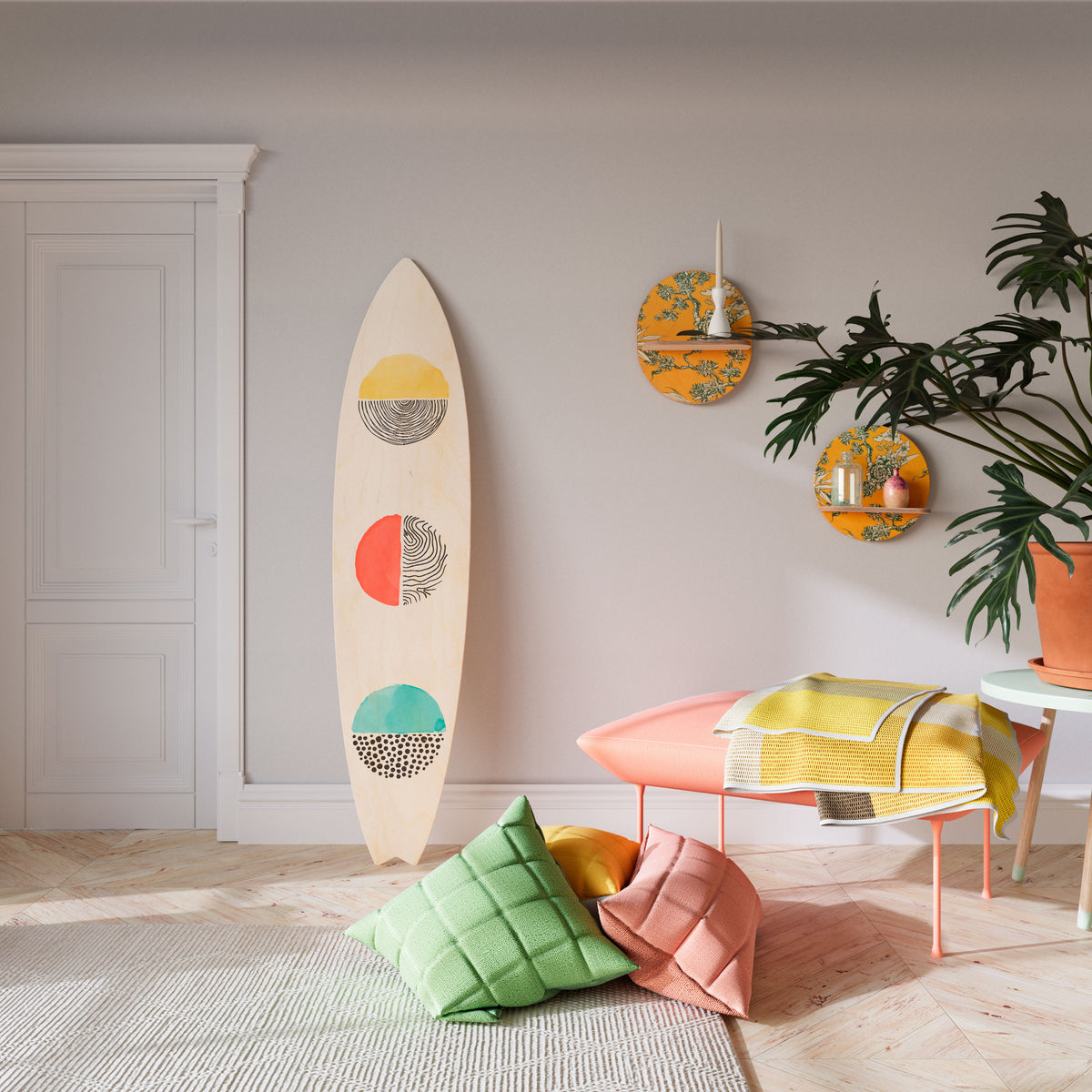 SUNNY TREASURE Surfboard Decorative Panel