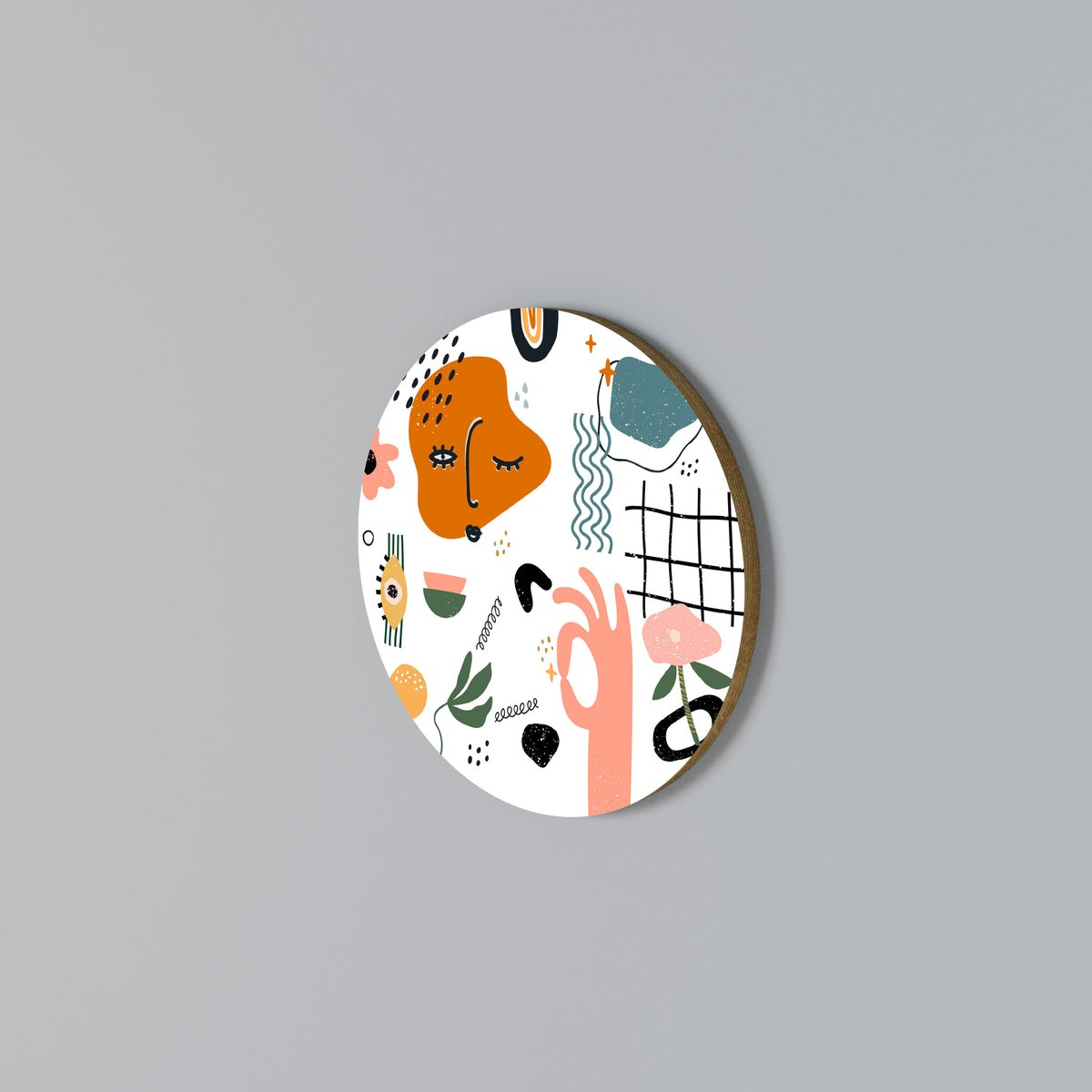 MATISSE WHIMSY Arte de pared redondo