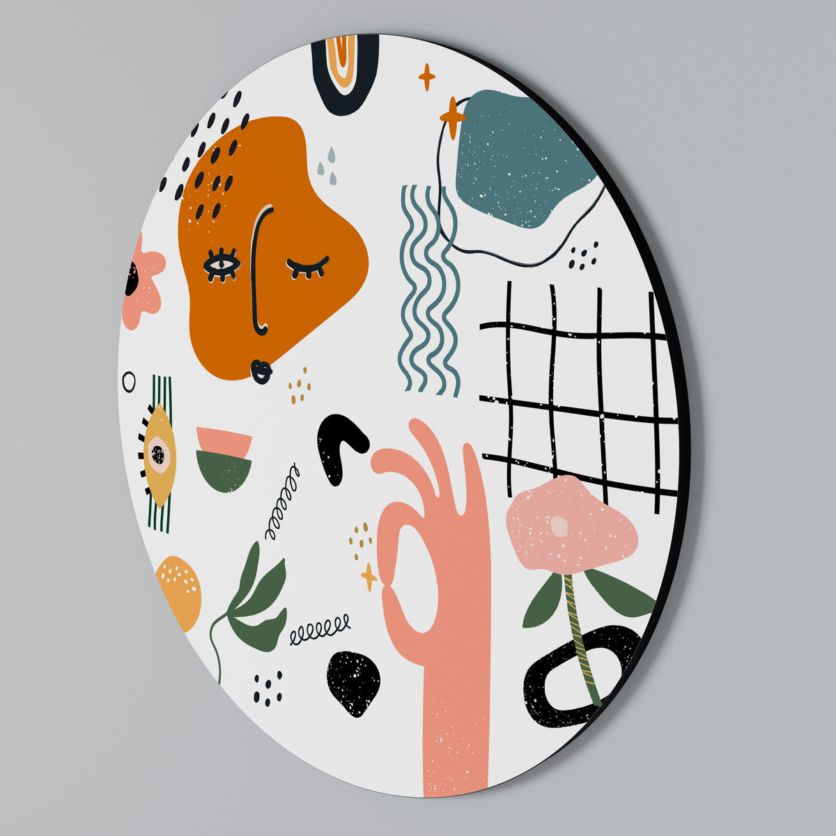 MATISSE WHIMSY Arte de pared redondo