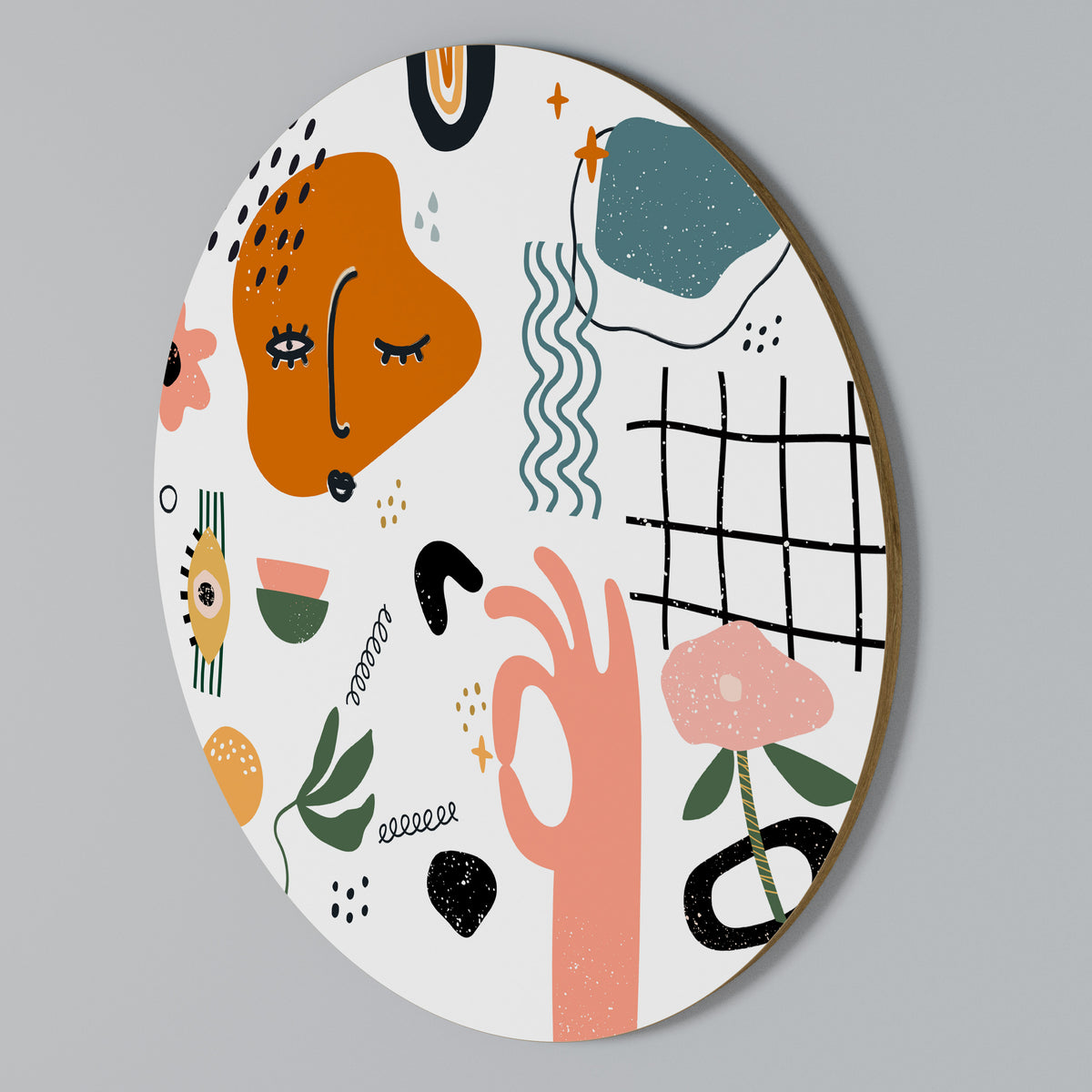MATISSE WHIMSY Arte de pared redondo