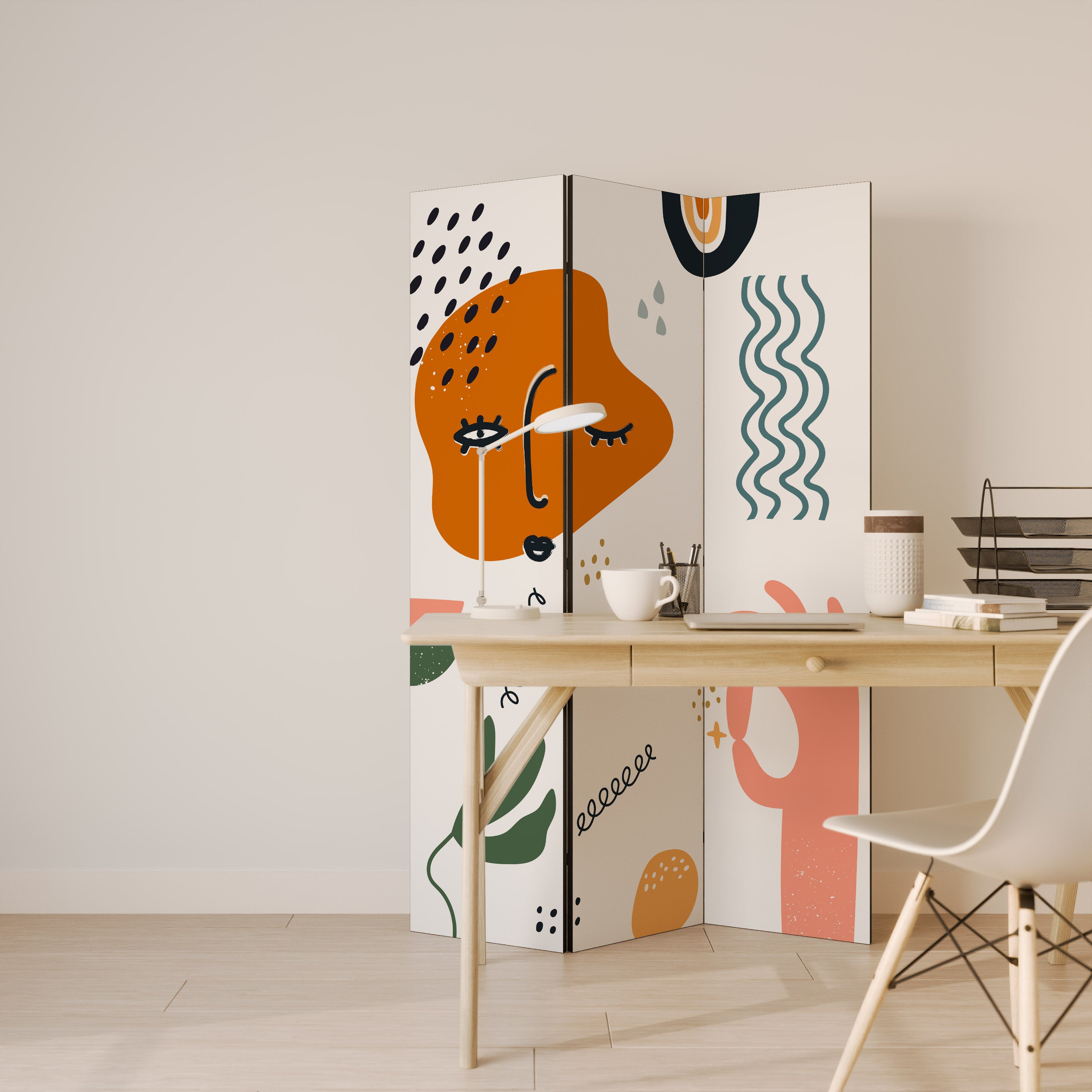 MATISSE WHIMSY Decorative 3-Panel Room Divider