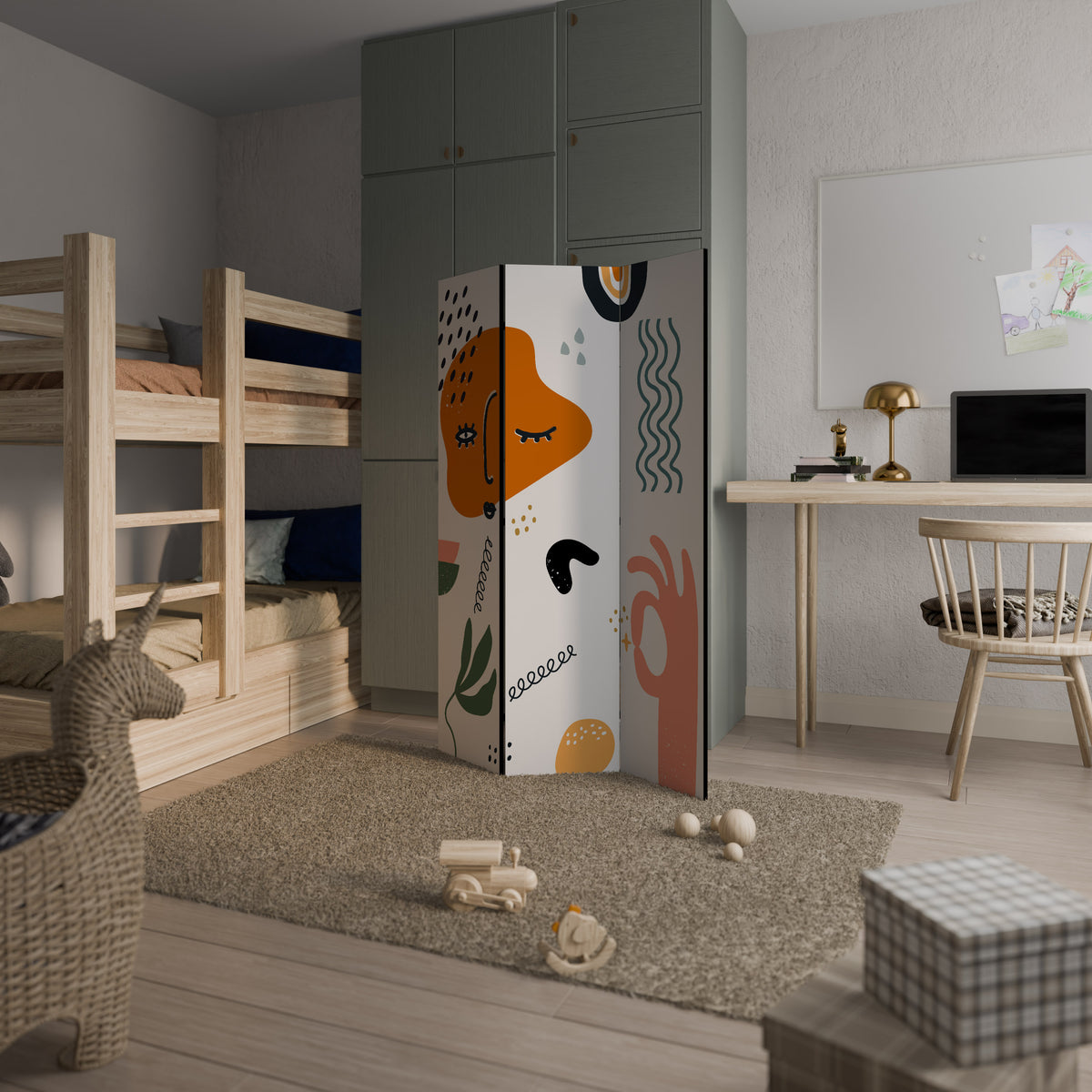 MATISSE WHIMSY Biombo de 3 paneles