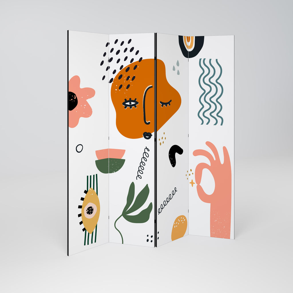 MATISSE WHIMSY Biombo de 4 paneles