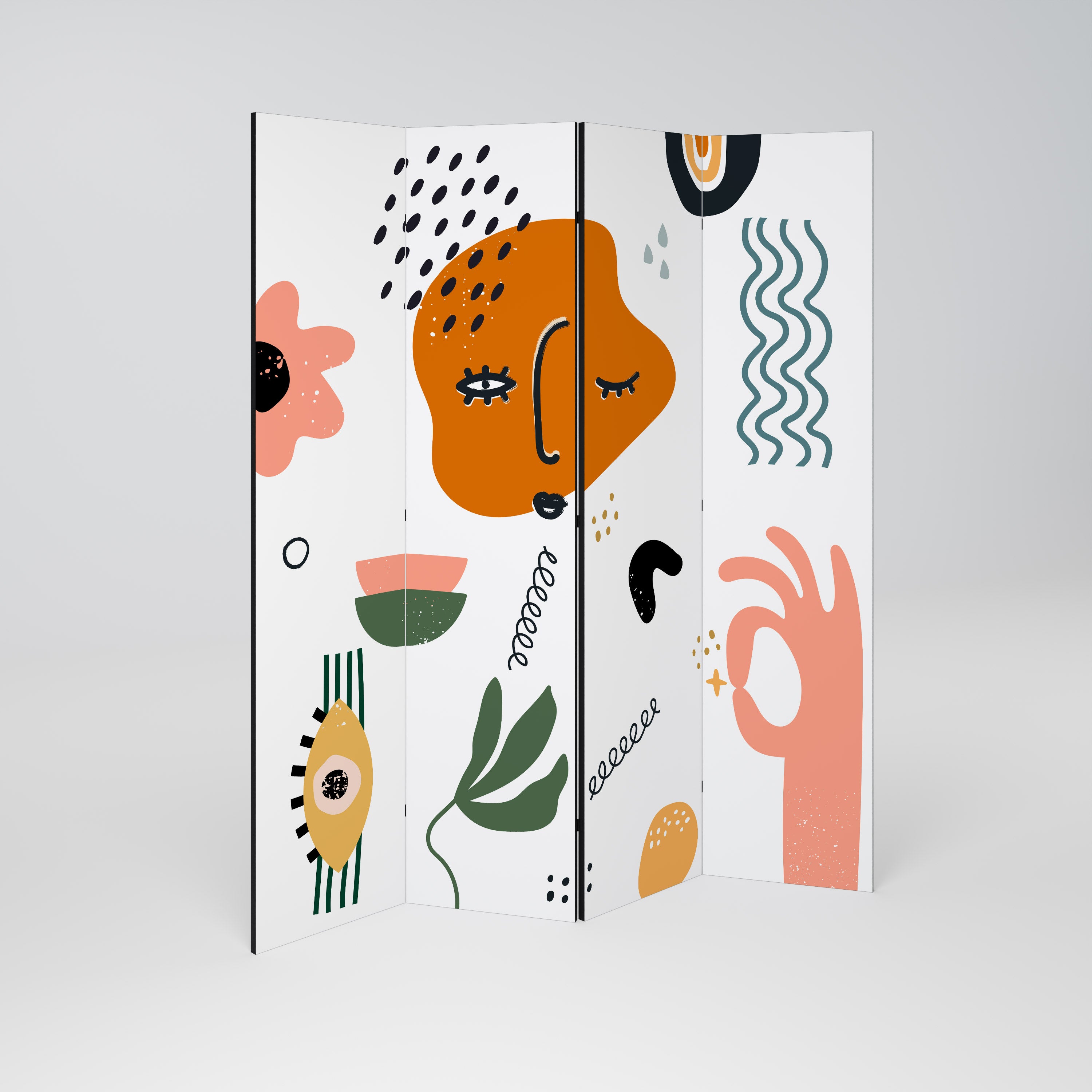 MATISSE WHIMSY Biombo de 4 paneles