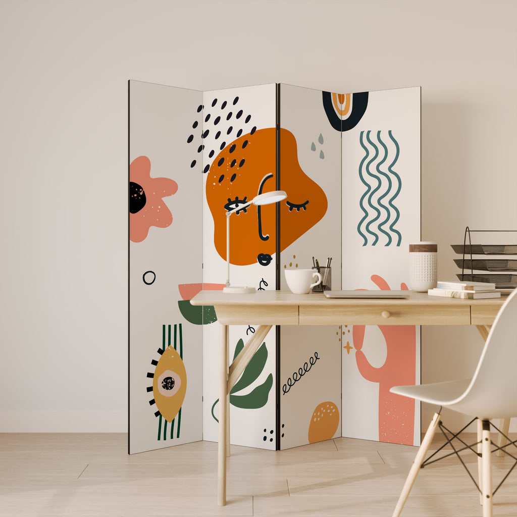 MATISSE WHIMSY Biombo de 4 paneles