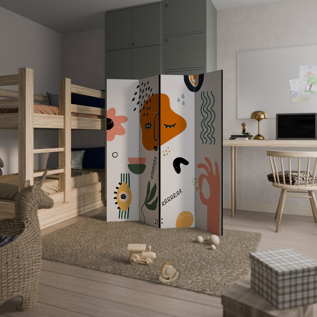 MATISSE WHIMSY Biombo de 4 paneles