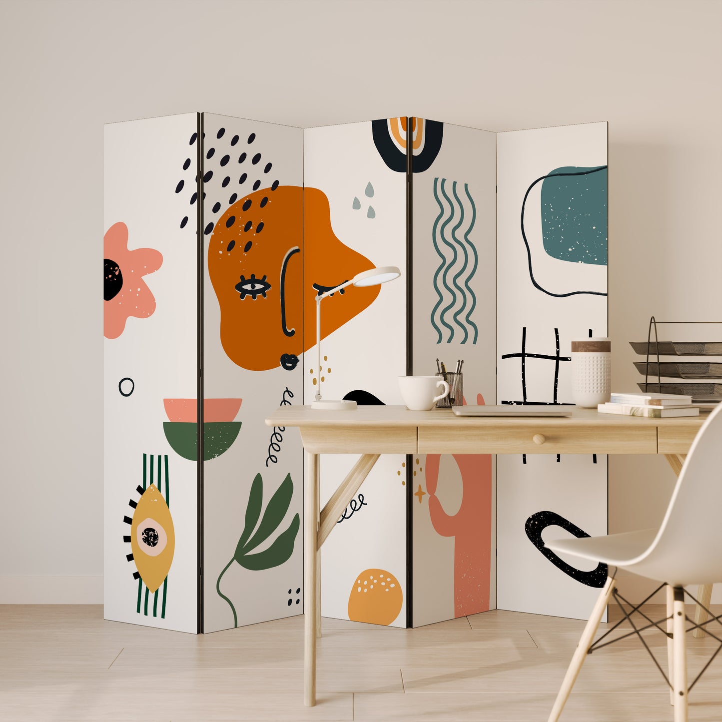 MATISSE WHIMSY Biombo de 5 paneles