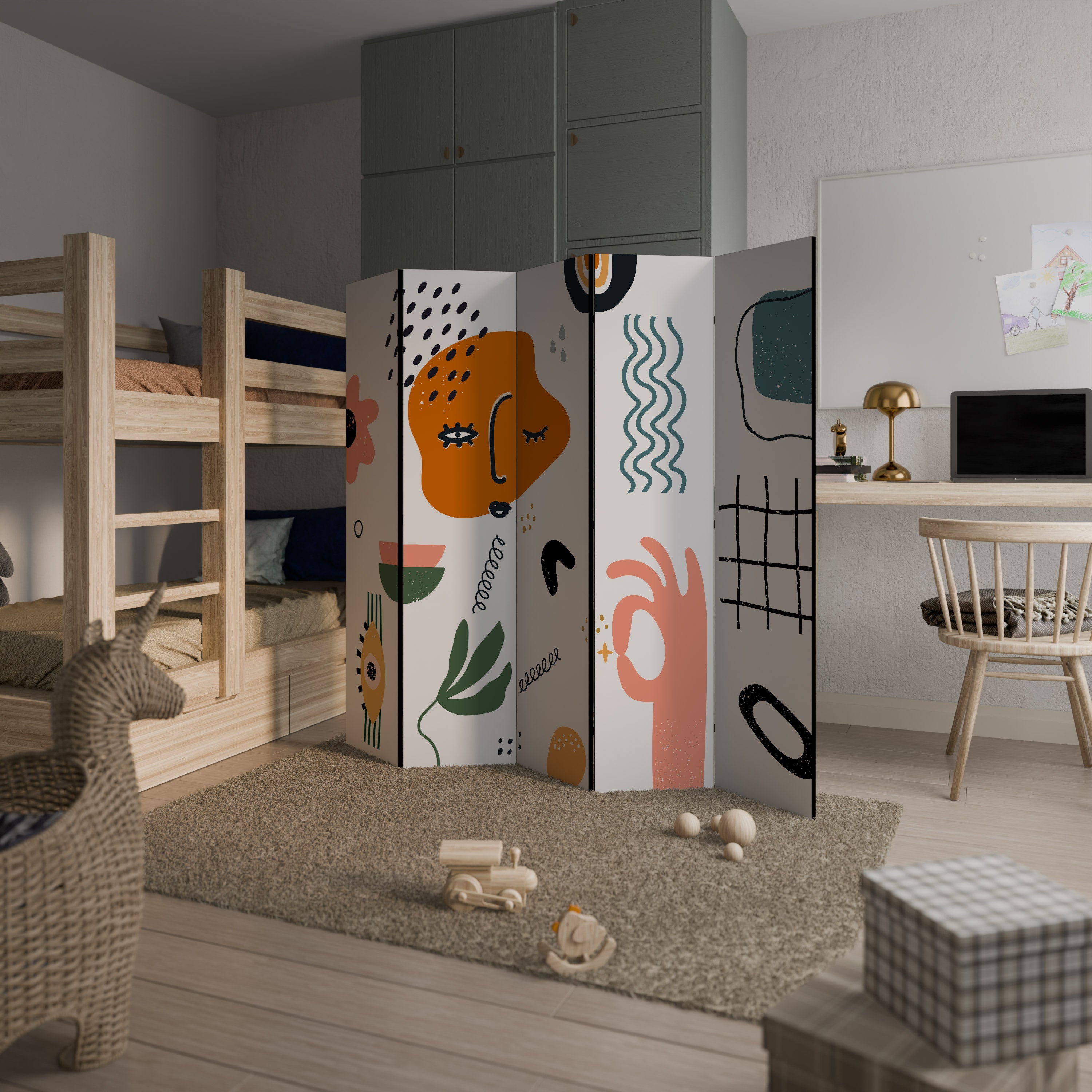 MATISSE WHIMSY 5-Panel Room Divider