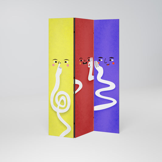 LIVELY FEATURES Biombo de 3 paneles