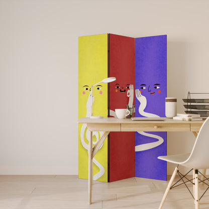 LIVELY FEATURES Biombo de 3 paneles