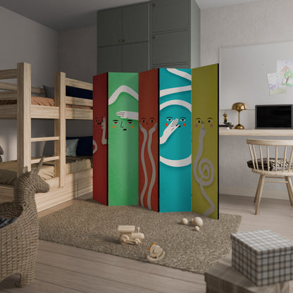 LIVELY FEATURES Biombo de 5 paneles