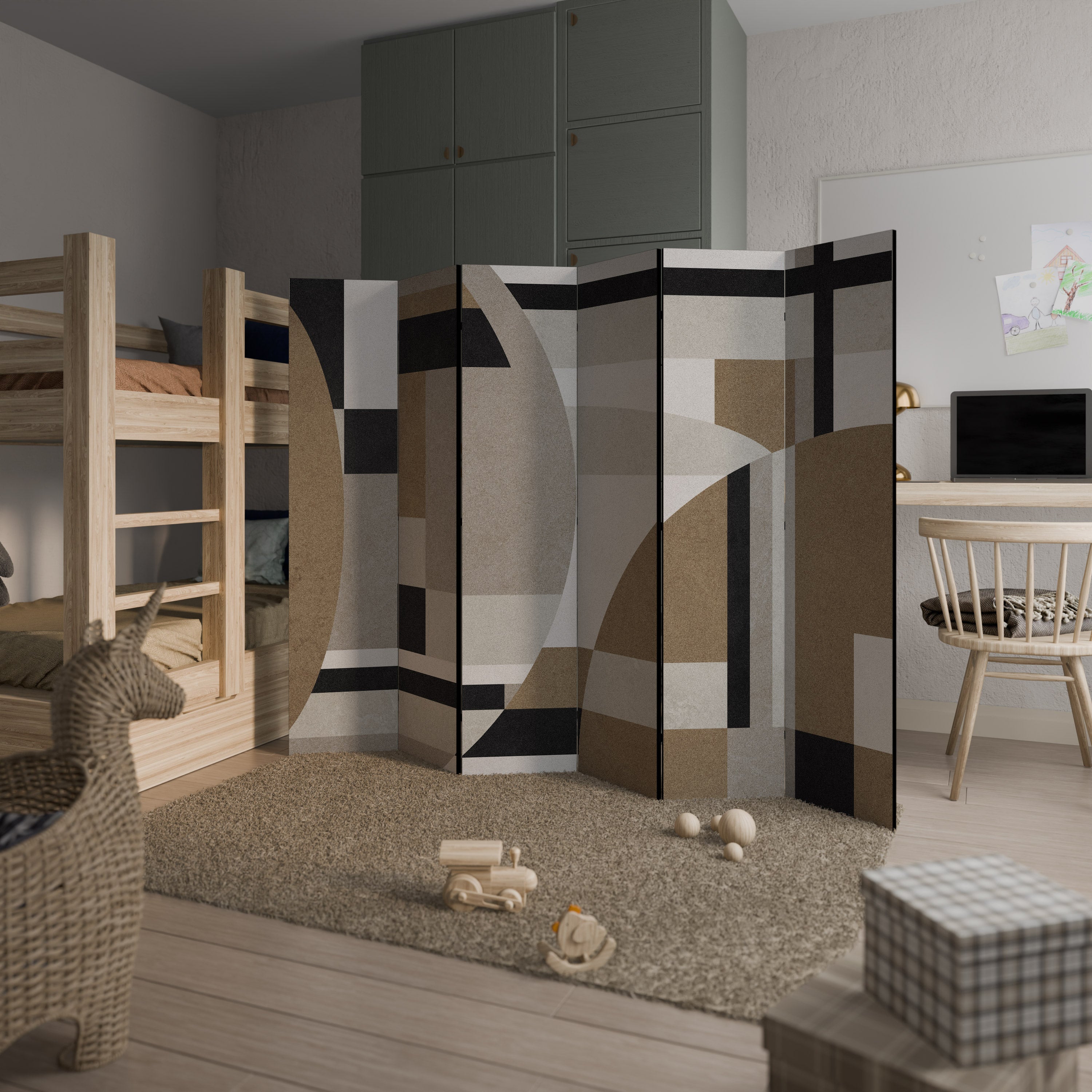 Biombo decorativo de 6 paneles DELICATE MEMENTO